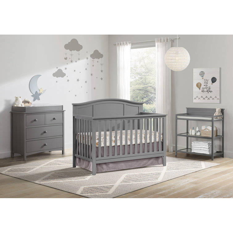 Baby cot and changing best sale table set